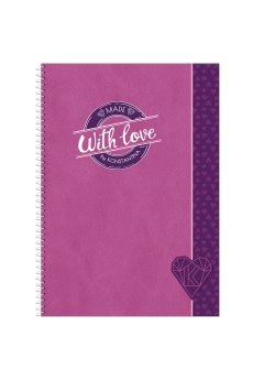 ΤΕΤΡΑΔΙΟ ΣΠΙΡΑΛ Α4 2 ΘΕΜ. / ΡΟΖ - KONSTANTINA 6