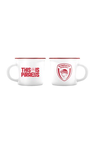 Κούπα espresso - Ολυμπιακός Μπάσκετ 2 / λευκή - This Is Piraeus
