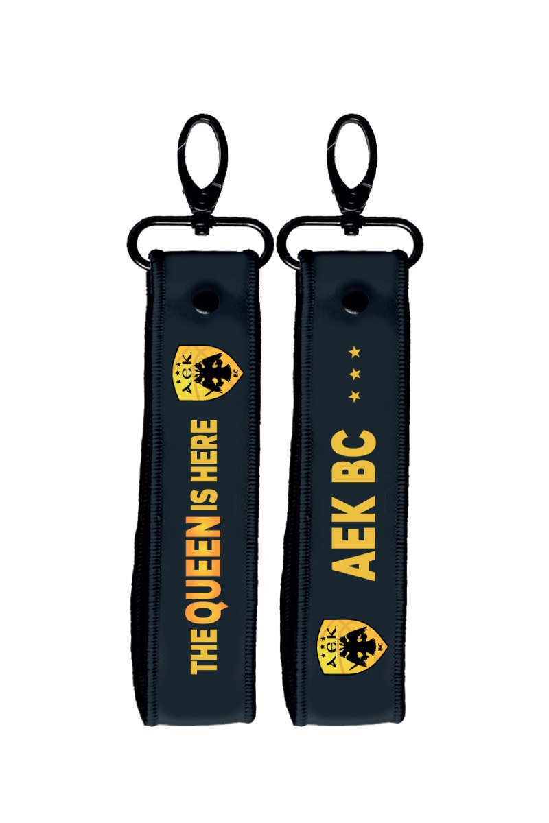 Μπρελόκ καρπού - ΑΕΚ Μπάσκετ 1 / μαύρο