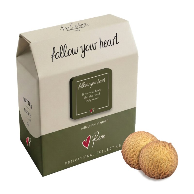 Μπισκότα Ρενέ Love Cookies Motivational - follow your heart 